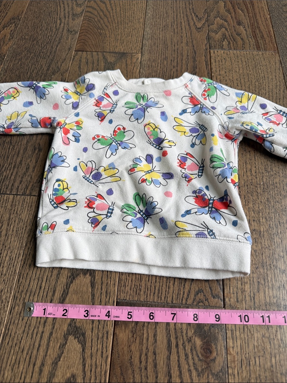 Stella McCartney Kids Cream Sweatshirt Multicolor Floral Motif butterfly 24month - Picture 3 of 14